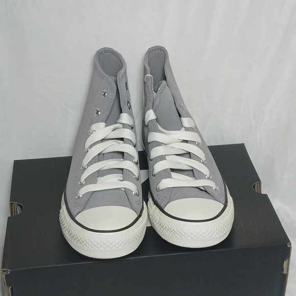 Converse Chuck Taylor All Star Suede, Gray/Black, M 6 / W 8 - Picture 4 of 14